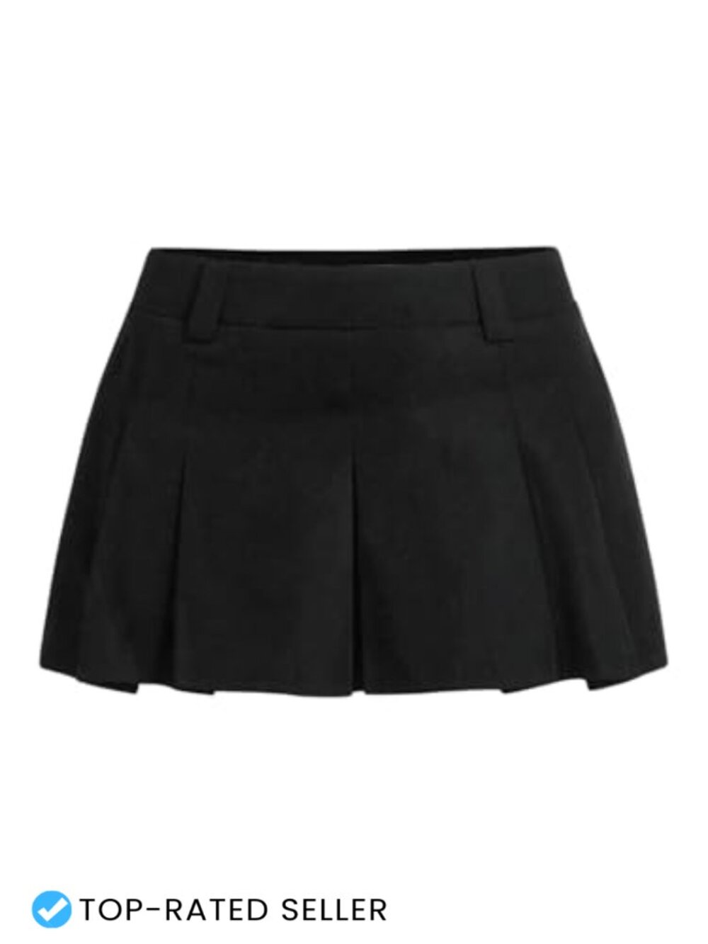 Low Waist Pleated Mini Skirt A Line Ruffled Skater